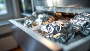 Folia aluminiowa w zamrażarce: czy ten viralowy trik naprawdę usuwa szron?