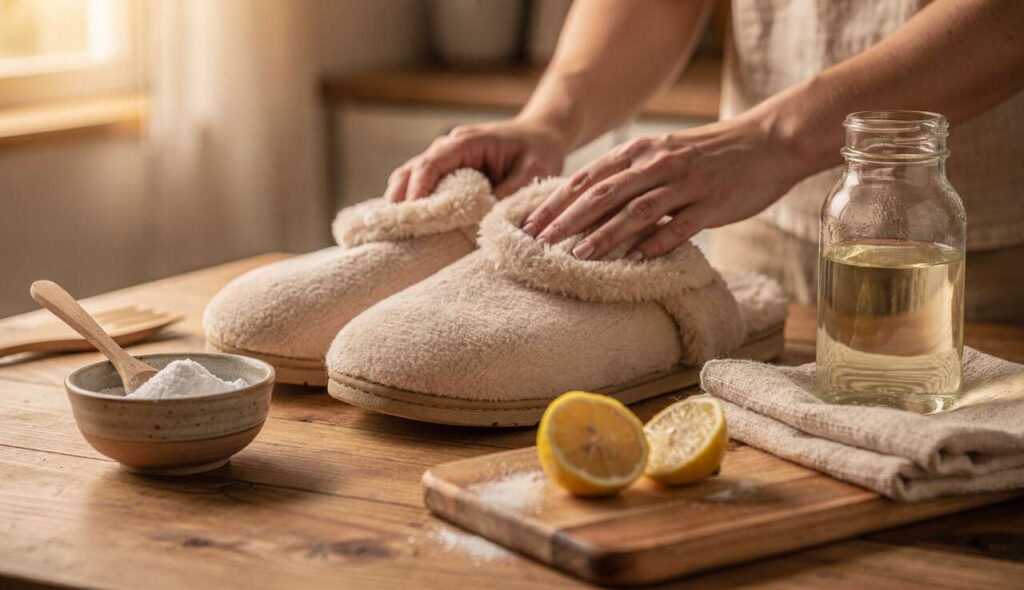 Jak czyścić kapcie bez niszczenia: sposoby na zapach i wilgoć