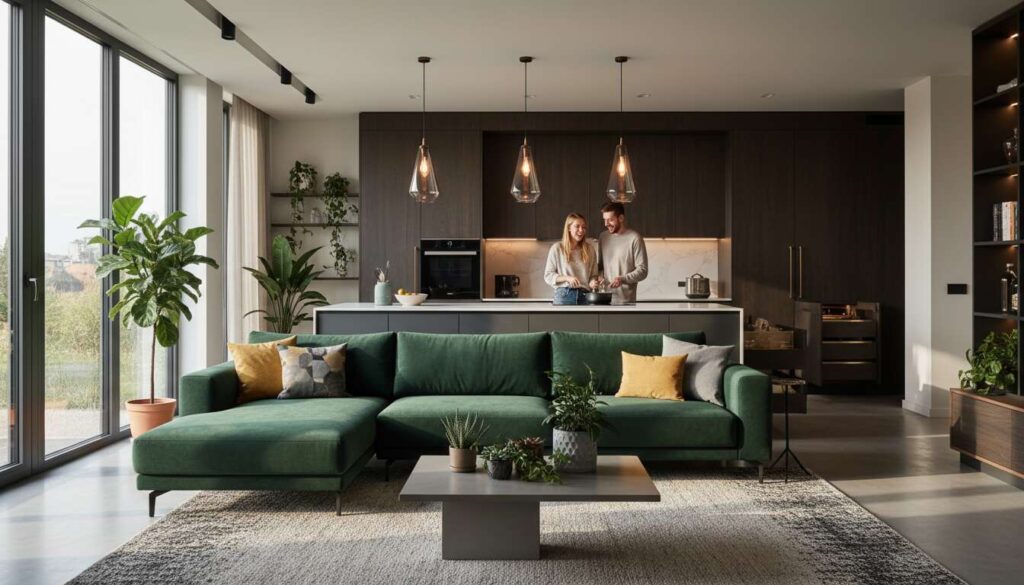 Jak urządzić salon z kuchnią? Tak wymyślili to architekci. 5 różnych pomysłów z polskich mieszkań