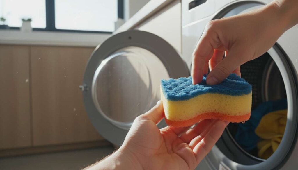 Gąbka do mycia naczyń w pralce: dlaczego warto to robić