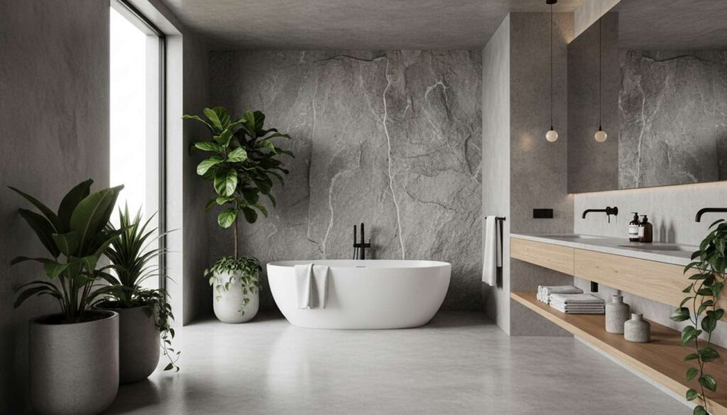 Łazienka bez płytek. Architekci odchodzą od kafelków. Teraz na topie są te pomysły