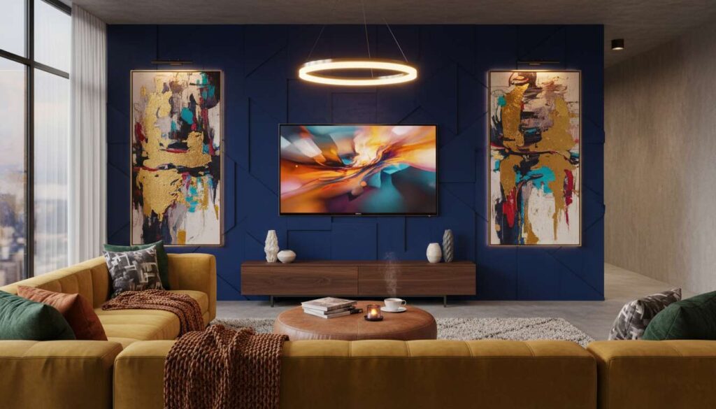 Ściany w salonie. To wybrali inni. 10 pomysłów na ścianę za telewizorem i za kanapą. 20 zdjęć